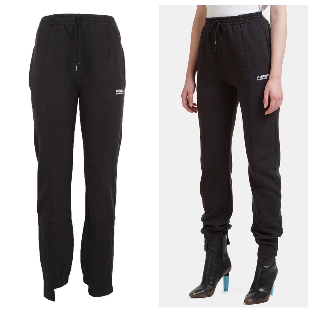 Vetements Logo Push Up Jogging Sweatpants in Black